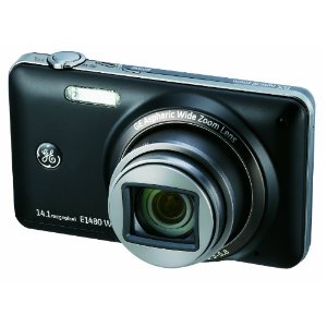 GE General Electric E1480W Digitalkamera (14 Megapixel, 8-fach opt. Zoom, 7,6 cm Display (3,0-Zoll), 28-mm Weitwinkel, Opt. Bildstabilisator) schwarz