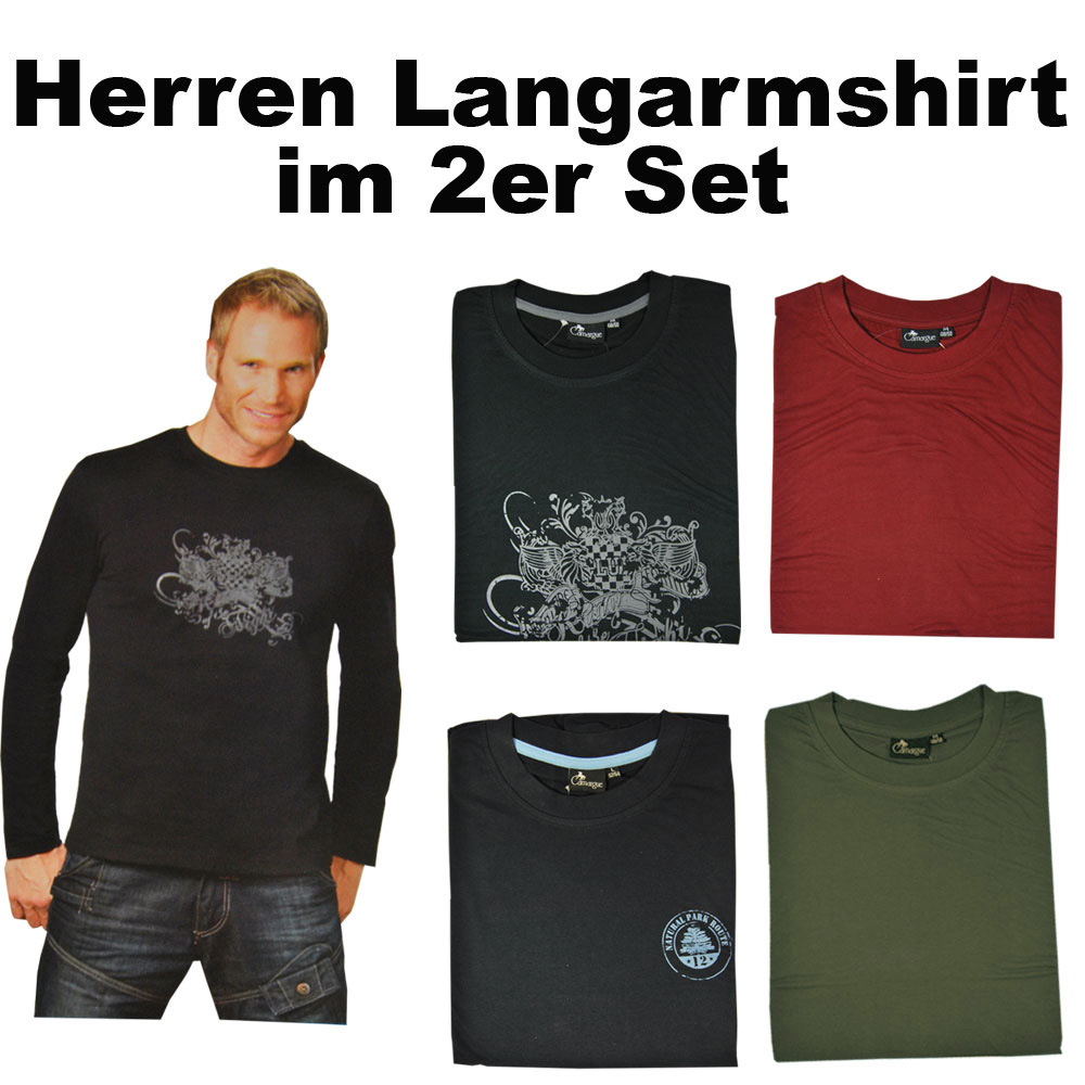 langarmshirt gal 2x Langarm Long Sleeve Rundhals T Shirt für 7,99 Euro incl. Versand