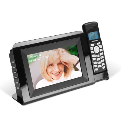 xpicteo popup Grundig   Picteo Telefon mit Digital Fotorahmen ab 51,34€ incl. Versand