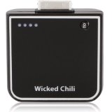 Wicked Chili externer Zusatz Akku für Apple iPhone / iPod / iPod Touch (30-Pin Anschluss, 1900mAh) schwarz