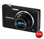 Samsung ST77 Digitalkamera (16 Megapixel, 5-fach opt. Zoom, 7,6 cm (3 Zoll) Display, bildstabilisiert, nur micro-SD) schwarz