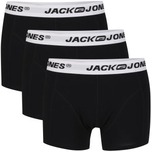 Jack & Jones Mens 3-Pack Aims Boxers - Black