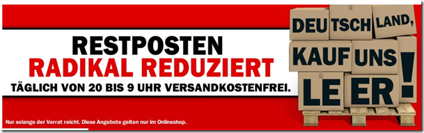 image thumb66 Media Markt Restposten Verkauf von 20Uhr bis 9Uhr