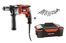 Bild zu Black & Decker KR705K Schlagbohrmaschine mit Werkzeugbox und Zubehör für 54,95€