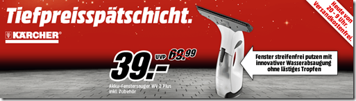 Bild zu KÄRCHER Akku-Fenstersauger WV 2 Plus für 39€