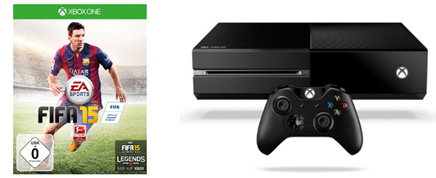 Bild zu Xbox One Konsole für 299€ oder mit Fifa 15 für 325,34€