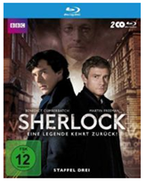 Bild zu Sherlock – Staffel 3 (3-teiliges Button-Set) – (Blu-ray) für 13,99€