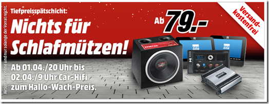 Bild zu Media Markt Tiefpreisschicht mit Car Hifi Angeboten