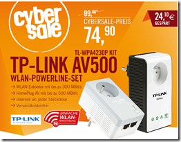 Bild zu TP-LINK AV500 WLAN Powerline-Netzwerkadapter (TL-WPA4230P) für 74,90€