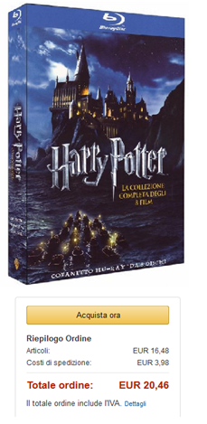 Bild zu [Top] Amazon.it: Harry Potter Komplettbox [8 Filme – Blu-ray] für 20,46€