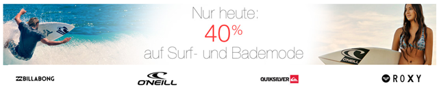 Bild zu Nur heute: 40% Rabatt bei Amazon auf Surf- und Bademode