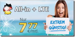 Bild zu DeutschlandSIM (500MB LTE Datenflat + 250 Freiminuten + 250 SMS) im o2 Netz für 7,77€/Monat – monatlich kündbar