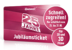 Bild zu Cinemaxx: 25 Tage Kino für 25€ + 25% Rabatt auf Gastro-Artikel