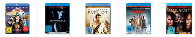 Bild zu Amazon: 5 Blu-rays für 30 Euro