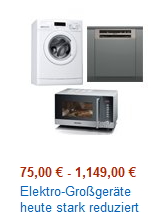 Bild zu Auch heute: “Elektro Großgeräte heute stark reduziert” bei Amazon