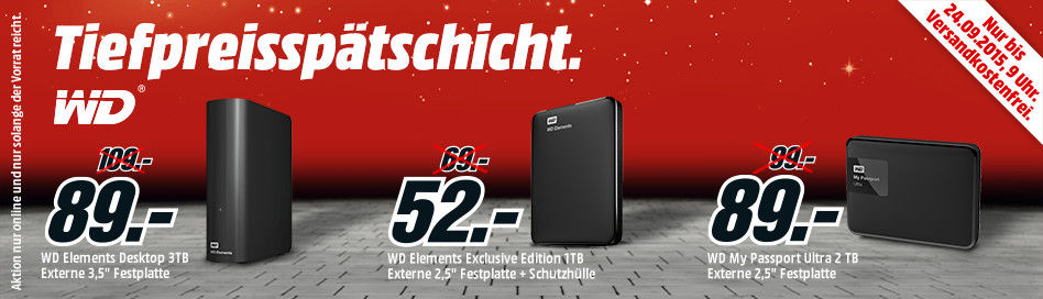 Bild zu Media Markt Tiefpreisspätschicht mit reduzierten Artikeln von Western Digital