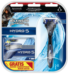 Bild zu Wilkinson Sword Hydro 5 Vorteilspack, 5 Klingen plus Rasierer Assassins Creed Edition für 7€