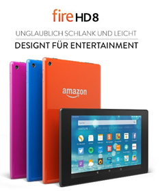 Bild zu Fire HD 8, 20,3 cm (8 Zoll), HD-Display, WLAN, 8 GB (Schwarz) – mit Spezialangeboten für 129,99€