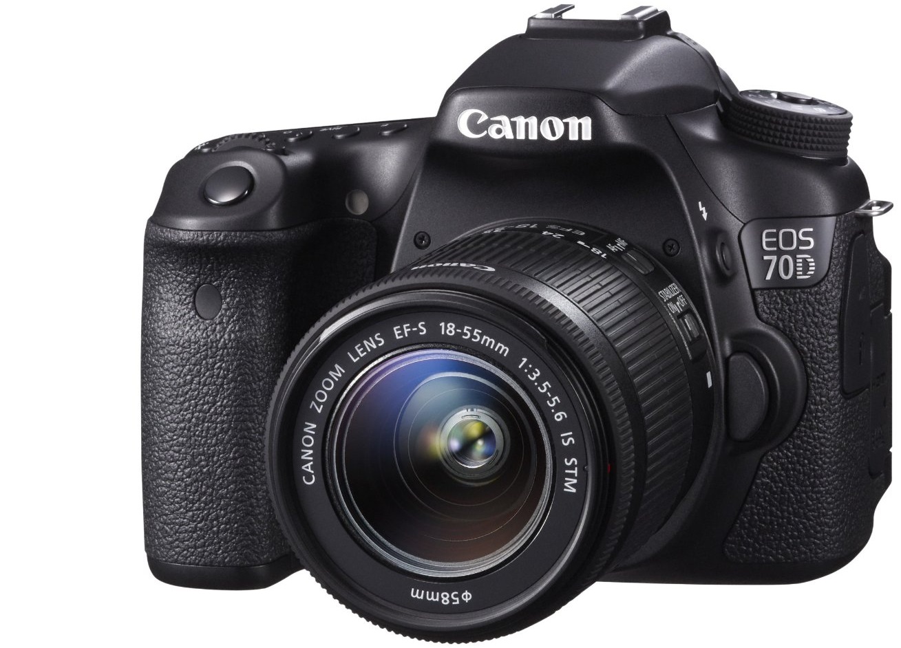Bild zu SLR-Digitalkamera Canon EOS 70D + EF-S 18-55mm 1:3,5-5,6 IS STM Objektiv für 789€