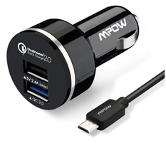 Bild zu Mpow Quick Charge Ladegerät 2.0 30W 2 Ports USB Auto-Aufladeeinheits-Adapter für 11,99€