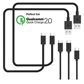 Bild zu 5er Pack Anypro Micro USB Kabel (1×0,3m, 2x1m, 2x3m) für 7,62€