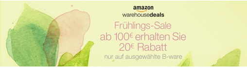 Bild zu Amazon: 20€ Rabatt auf Warehouse Deals (ab 100€ MBW)