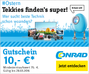 Bild zu Conrad: 10€ Rabatt-Gutschein (ab 50€ MBW)