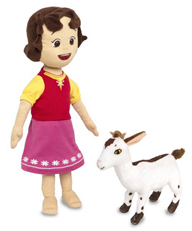 Bild zu Heidi Plüsch Puppe mit Ziege (30 cm) für 6,98€