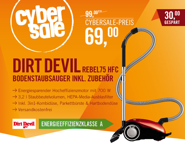 Bild zu Bodenstaubsauger Dirt Devil DD7275-1 Rebel75HFC für 69€