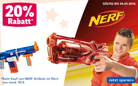 Bild zu Toys”R”Us: 20% Rabatt auf alle Nerf Artikel, z.B. Hauck Nerf Battle Racer Go Kart für 218,94€