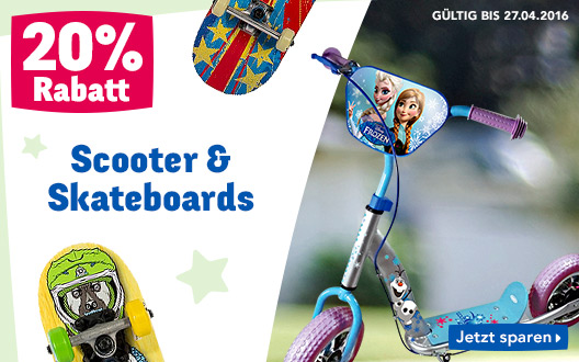 Bild zu Toys’R’Us: 20% auf Scooter, Skateboards und Longboards