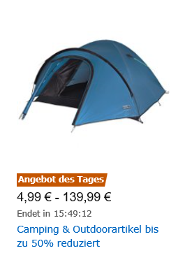 Bild zu Amazon: Camping und Outdoorartikel um bis zu 50% reduziert