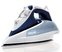 Bild zu bis 21Uhr: Philips GC4410/22 Azur Dampfbügeleisen (2400 W, SteamGlide-Dampfbügelsohle) weiß/blau für 38€