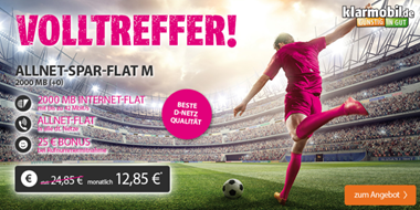 Bild zu Klarmobil Allnet-Spar-Flat M im Telekom-Netz (Allnet-Flat, 2GB Datenvolumen) für 12,85€/Monat