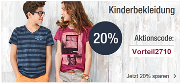 Bild zu Galeria Kaufhof: 20% Rabatt auf Kinderbekleidung