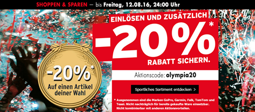 Bild zu Karstadt: 20% Rabatt auf einen Sport-Artikel eurer Wahl