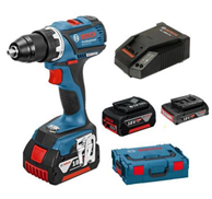 Bild zu Bosch GSR 18 V-EC Professional Akku-Bohrschrauber (2 x 4.0 + 1 x 2,0 Ah) + L-Boxx für 229,90€