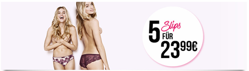 Bild zu Hunkemöller: 5 Slips für 23,99€ zzgl. eventuell 4,95€ Versand