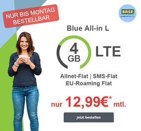 Bild zu o2-Netz (Allnet-Flat, SMS-Flat, 4GB LTE Datenvolumen, EU-Paket) für 12,99€/Monat + 24€ einmalig auf euer Konto