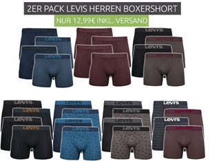 Bild zu verschiedene 2er Packs Levi´s Boxershorts für 12,99€