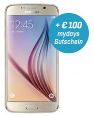 Bild zu Samsung Galaxy S6 32GB + 100€ MyDays Gutschein für 359,10€