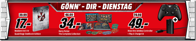 Bild zu Media Markt “Gönn dir Dienstag”, so z.B. Harry Potter – The Complete Collection (Layflat Book) [Blu-ray] für 34€