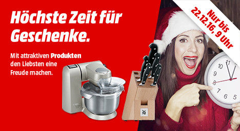 Bild zu Höchste Zeit für Geschenke bei MediaMarkt, z.B. 5-teiliges Kochtopfset WMF Mattea für 99€