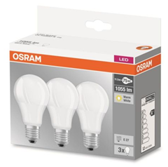 Bild zu 3er Pack Osram LED (einfarbig) 230 V E27 10.5 W = 75 W Warmweiß EEK: A+ Glühlampenform für 9,99€