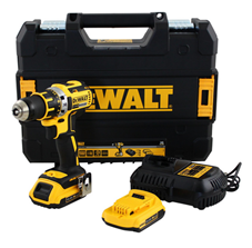 Bild zu DeWalt Akku-Bohrschrauber (bürstenlos) 14,4 V XR + 2 x 2 Ah Li-Ion Akku + Schnellladegerät für 159,90€