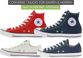 Bild zu verschiedene Converse Chucks für Damen und Herren für je 34,99€