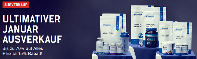 Bild zu MyProtein: Sale mit bis zu 70% Rabatt + 15% Extra-Rabatt dank Gutschein