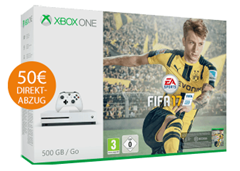 Bild zu [Super] Saturn Offline: MICROSOFT Xbox One S 500GB Konsole – FIFA 17 + PES 2016 für 199€