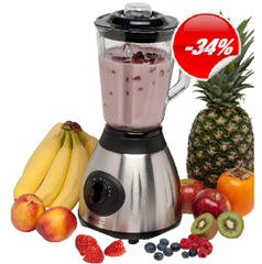 Bild zu MEDION MD 16077 Edelstahl Standmixer (500 Watt, 1,5 Liter, Eis-Crush-Funktion) für 20,69€