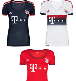 Bild zu Adidas FC Bayern Damen-Trikot in 3 Farben (Größe XXS–L) für je 12,99€